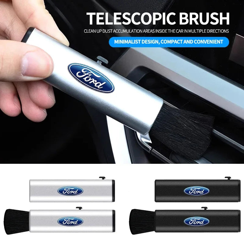 Car Telescopic Plastic Handle Wool Small Brush For Ford Focus mk2 mk3 Fiesta mk7 Ranger Mondeo mk4 S-MAX Kuga Mustang Auto Goods