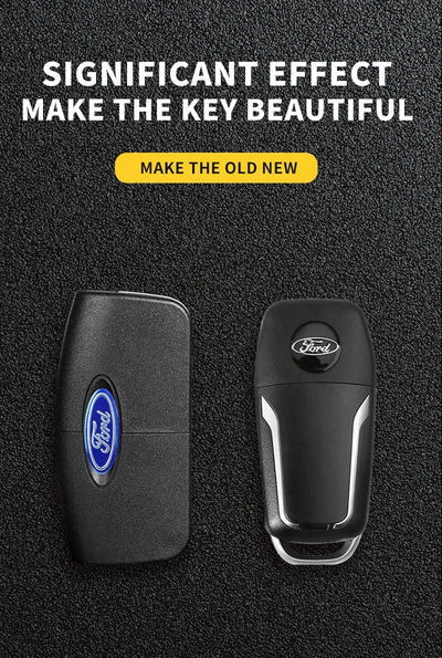New Car Remote Control Emblem Logo Key Sticker For Ford Raptor Fiesta Focus 2 3 4 Mondeo Ecosport Mustang Fusion Accessories