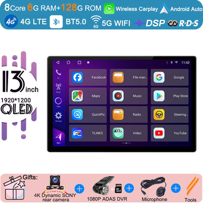 13.3 Inch Android 15 For Seat Leon 3 MK3 2012-2020  Car Radio 5G wifi Stereo Multimedia Player GPS Navigation 1920*1200