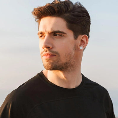 2 Pairs Stainless Steel Magnetic Stud Earrings for Men Women Non-piercing CZ Hypoallergenic 5-8MM