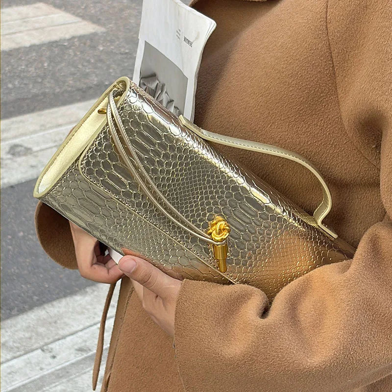 Large Capacity Women's Handbag Fashion Crocodile Pattern Square Bag Lady Purse Shoulder Messenger Bag Female Casual Tote Bag