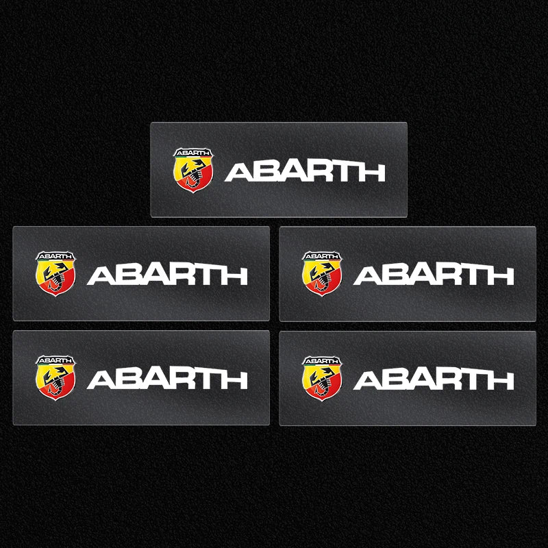 3D Metal Car Interior Dekoration Stickers Badges Auto Styling Decals For Abbas Abarth Punto 124/125/500 Stilo Ducato Car