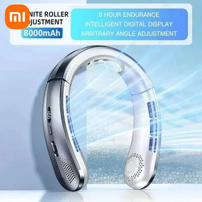 Xiaomi Portable Neck Fan 8800mAh MINI Electric Ventilador Silent Neckband Wearable Cooling FAN Rechargeable Neckband Air Coole