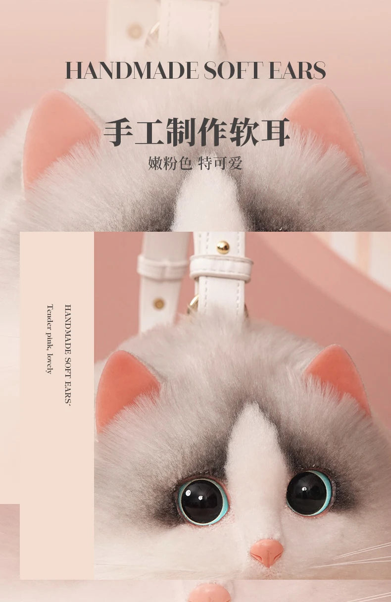 Handmade Cat Doll Bag Girl To Girl Birthday Gift Go Heart Niche Senior Practical Cat Bag A Variety of Ways To Use Cute Cat Bag