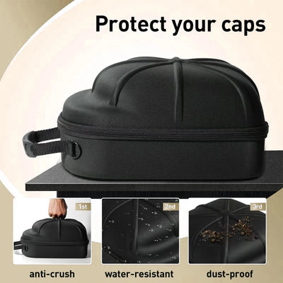 Portable Outdoor Travel Hat Carrier Case Cap Storage Hard Shell Hat Protective Box Hat Travel Case Baseball Cap Carrying Bag EVA
