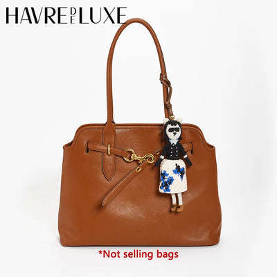 Cute doll bag pendant knitted humanoid bag charm braided keychain car pendant Women's Bag Accessories