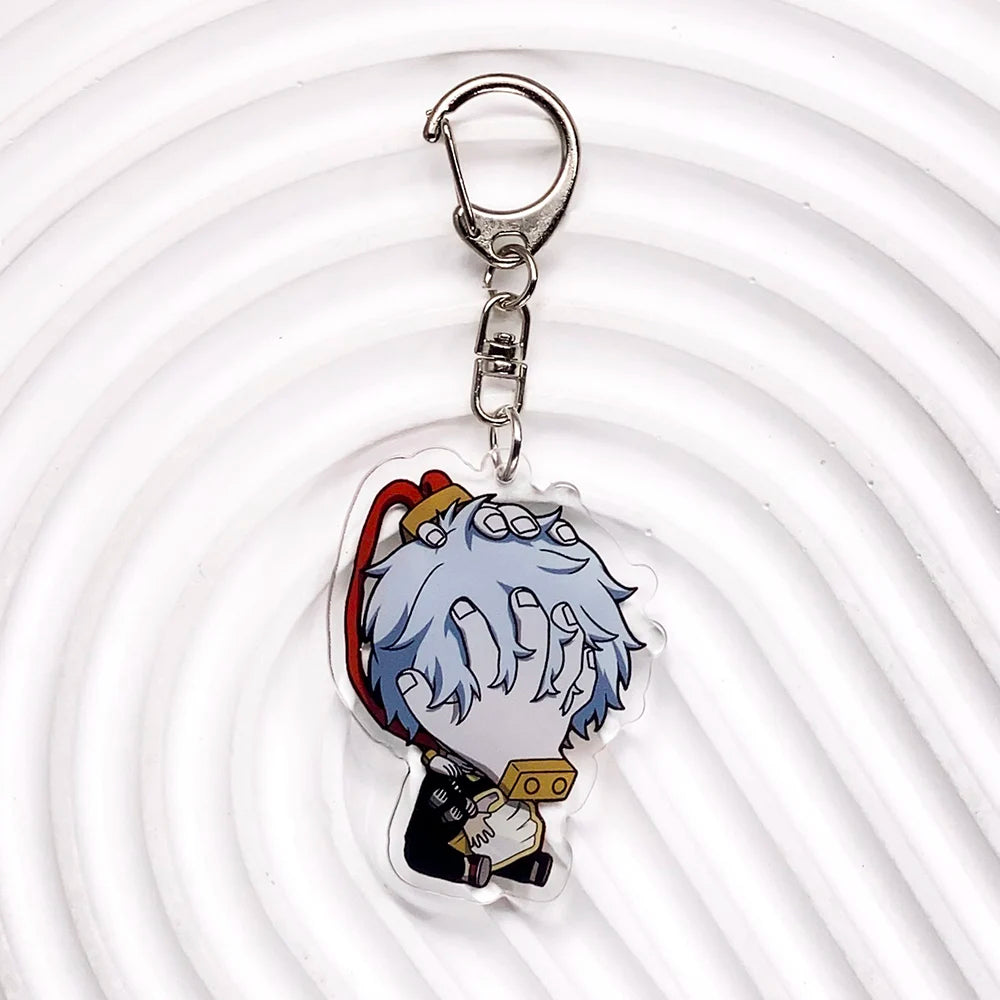 Anime Characters My Hero Academia Acrylic Car Keychain Accessories Trendy Bag Charm Backpack Pendant Keyring Gifts For Friends