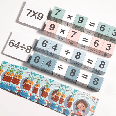 Montessori Wooden Double Player Multiplication and Division Game Kids 24 Point Game Teaching Aids Educational Toys For Children