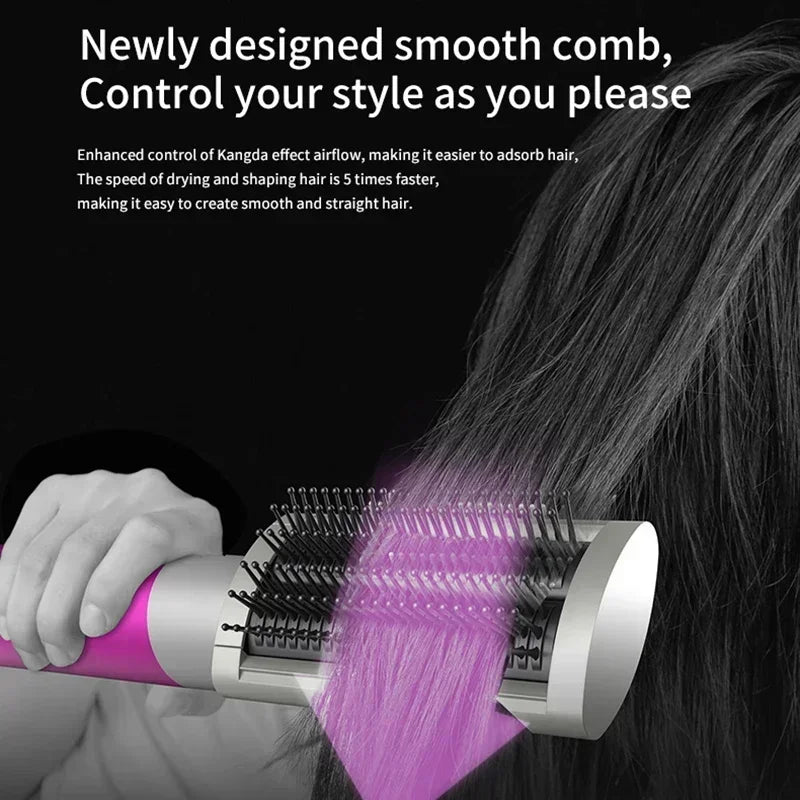 6-in-1 Multi-Function Hair Dryer Styling Tool Curling Iron Hot Air Brush Curling Rod Salon Professional Hair Styler