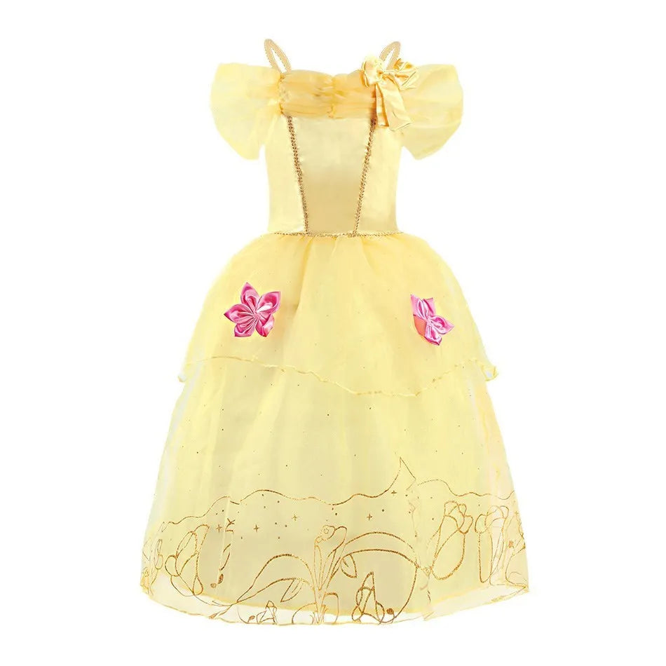 Rapunzel Dress for Girls Cinderella Belle Dress Up Fantasy Children Birthday Party Princess Costume Kids Halloween Clothes - The world bestselling 