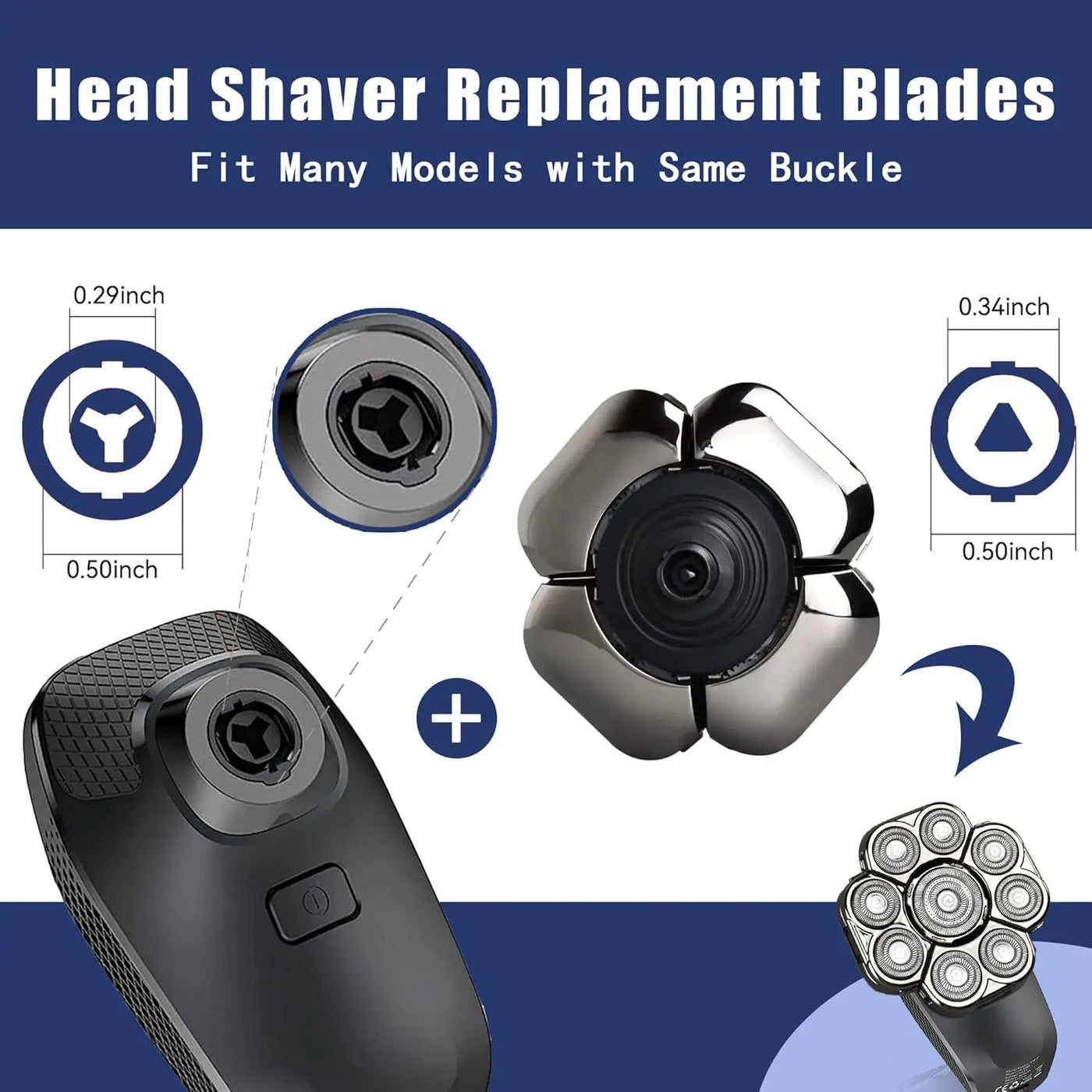 Replacement Head Blade 3D/4D/5D/6D/7D/8D/9D Cutter Floating Waterproof Shaver Electric Razor For Men