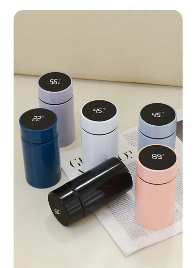Christmas Thanksgiving Gifts Stainless Steel Bottle Vacuum Cup with Temperature Display Cups 200ml Portable for Coffee Cup