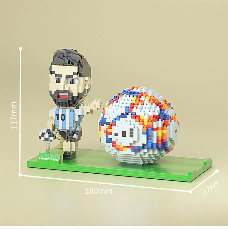 2022 Football Player Model Mini Size Building Blocks Creative DIY Pen Holder Mobile Phone Holder Bricks Toys For Children Gifts