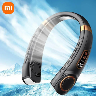 Xiaomi 8000mAh USB Neck Fan Portable Bladeless Mini Rechargeable Silent LED Digital Display Electric Air Cooler