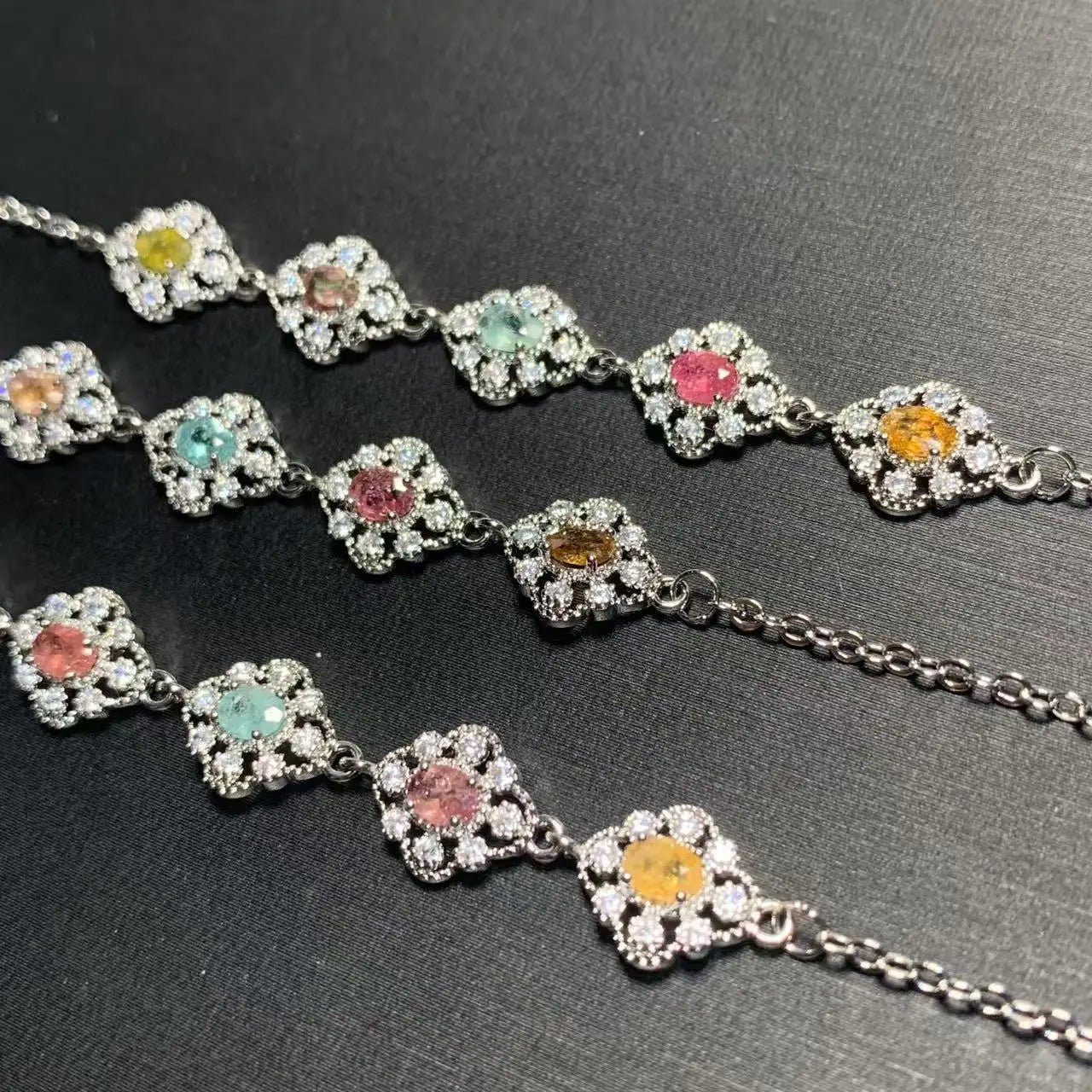 Natural Tourmaline Bracelets & Bangles For Women  Adjustable Fine Jewelry stone