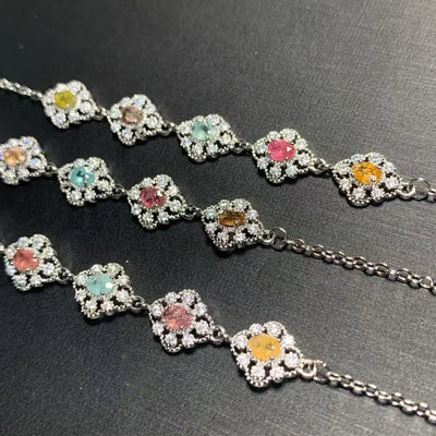 Natural Tourmaline Bracelets & Bangles For Women  Adjustable Fine Jewelry stone