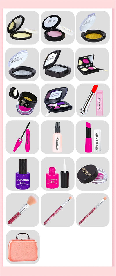 Simulation Cosmetics Set Kids Play House Toys Simulation Make up Lipstick Nail Paint Educational Toys Pretend Makeup Girls Game