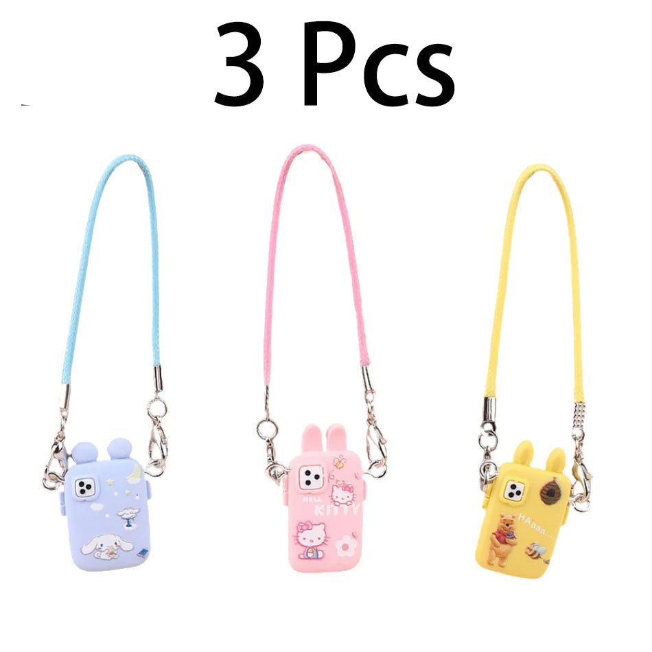 For Labubu Accessories For Crybaby Accessories Cartoon style camera phone Bag Plush Doll Accessories