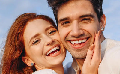 2 Pairs Stainless Steel Magnetic Stud Earrings for Men Women Non-piercing CZ Hypoallergenic 5-8MM