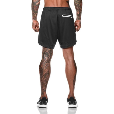 Men Sport Shorts  Sportswear Double-deck Running Shorts 2 In 1 Beach Bottoms Summer Gym Fitness Training Jogging Short Pants Men - The world bestselling 