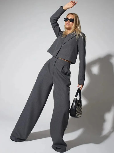 Women's Clothing 2025 Autumn New Fashion Casual Short Small Suit Slim Fit Trousers Women's Suit Костюм Женский Летний - The world bestselling 