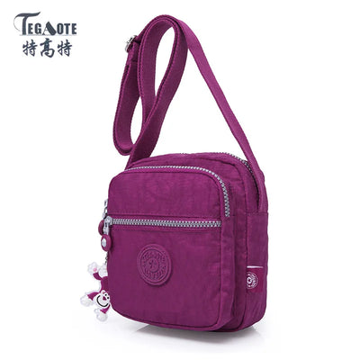 TEGAOTE High Quality Waterproof Men Women Shoulder Messenger Bag Cross Body Phone Purse Lightweight Blue Black Red Purple