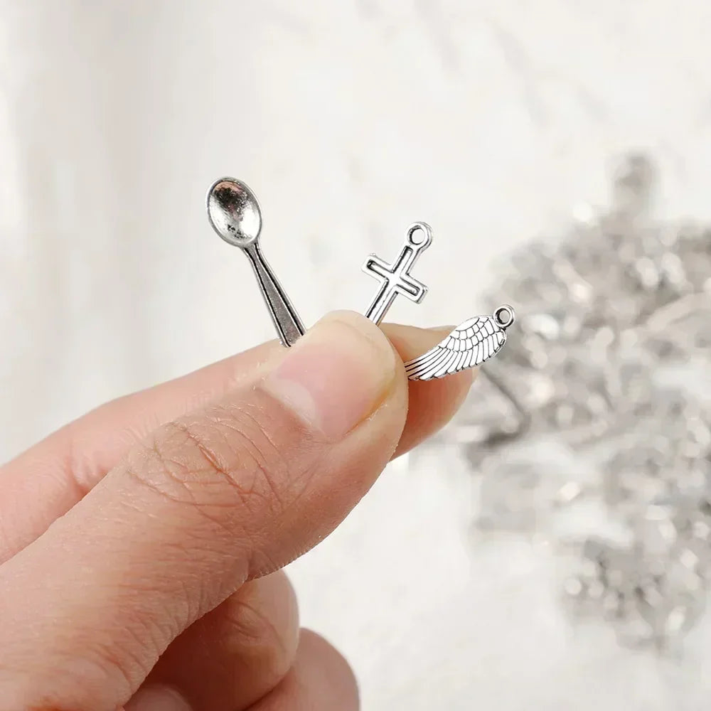 100/500pcs Tibetan Silver Mixed Pendant Animals Charms Beads for Jewelry Making Bracelet Earrings Necklace DIY Craft Art Charms