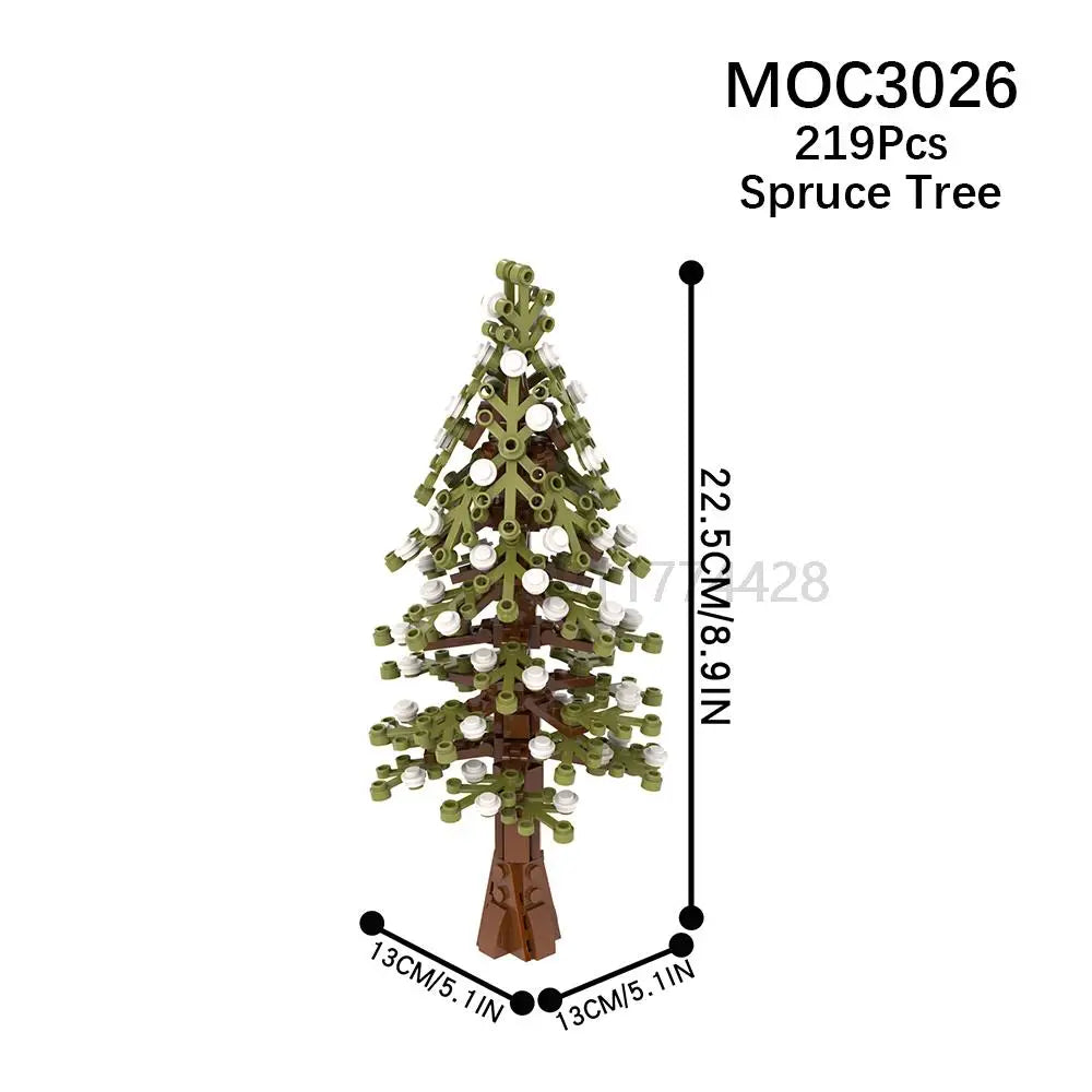 MOOXI City farm MOC Parts Figures Building Blocks Set Plant Tree Leaf Flower Grass Garden Model Friends Bricks Toys For Children