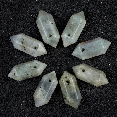 Hexagonal Natural Stone Crystal Tiger Eye Stone Opal Pendant Beads Jewelry Making DIY Necklace Earrings Accessories Gifts