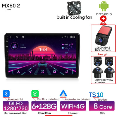 Android 15 For Citroen C2 C3 2001 2003 - 2010 GPS Navigation Multimedia Player Radio Stereo Wireless CarPlay Auto Wifi No 2din