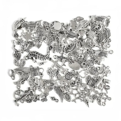 100/500pcs Tibetan Silver Mixed Pendant Animals Charms Beads for Jewelry Making Bracelet Earrings Necklace DIY Craft Art Charms