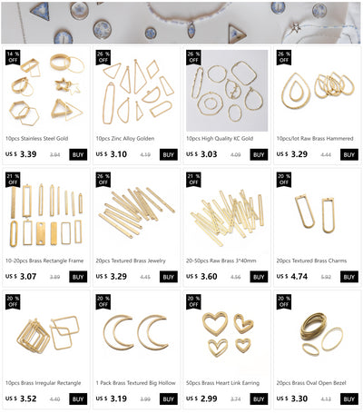 10pcs Brass Oval Hollow Charms Horse Eye Geometric Pendant Connectors For DIY Dangle Drop Earrings Handmade Jewelry Making Craft