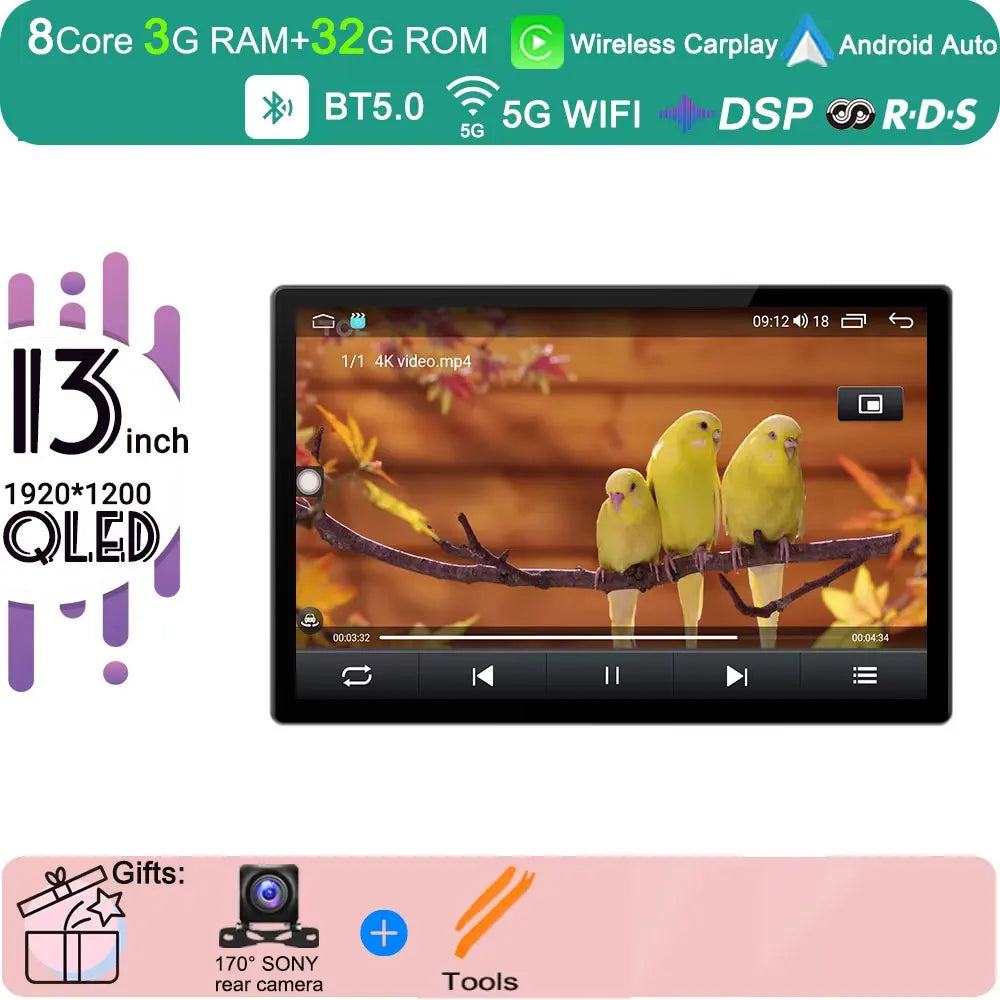 13.3 Inch Android 15 For Seat Leon 3 MK3 2012-2020  Car Radio 5G wifi Stereo Multimedia Player GPS Navigation 1920*1200