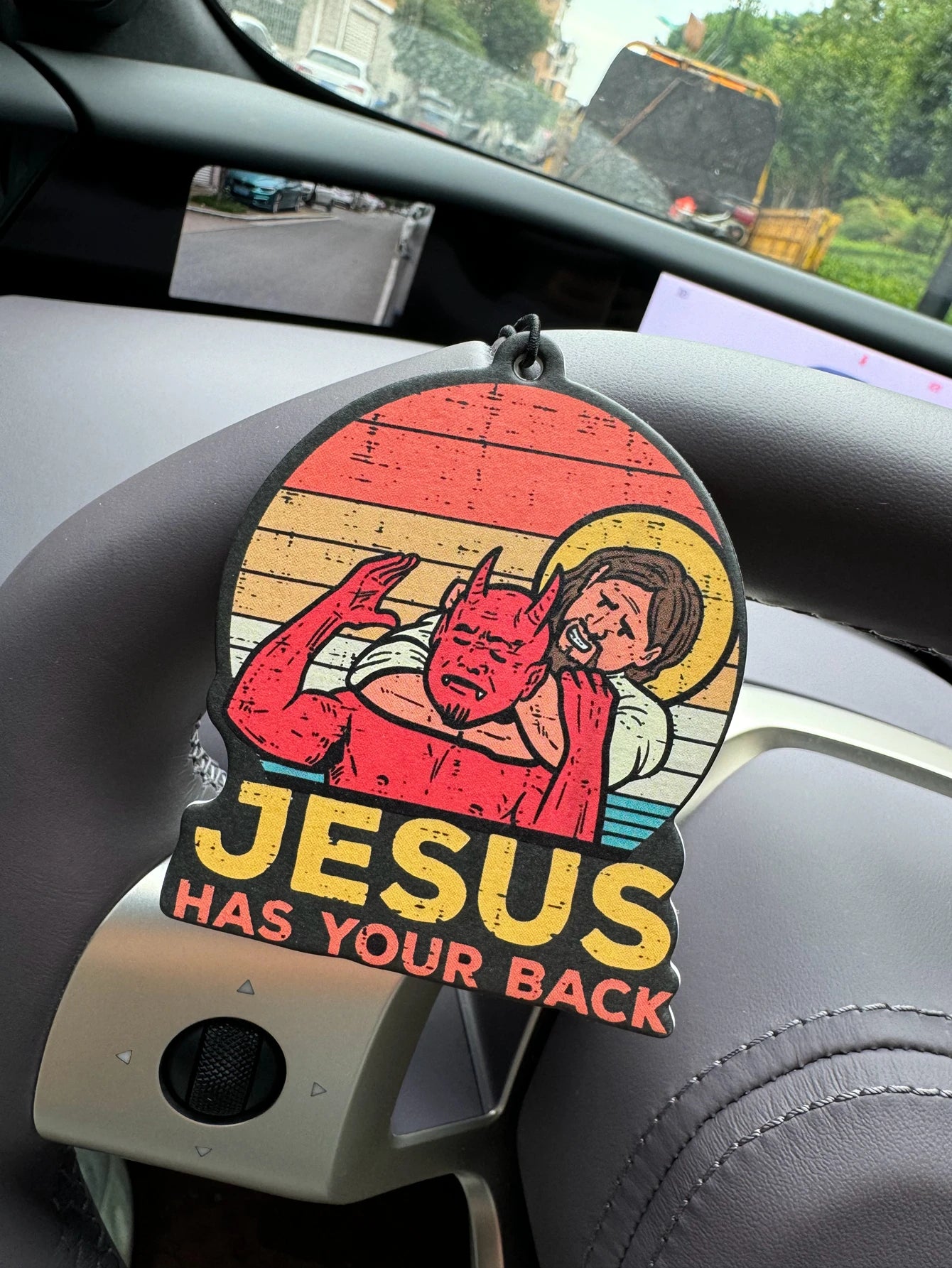 Christian Jiu-Natively Support Your Messy Design Brazilian Car Fragrance Tablets Car Perfume Imported Natural Air Purification Pendants, Car Air Fresheners, Car Rearview Mirror Hanging Aromatherapy Tablets, Car Deodorization,