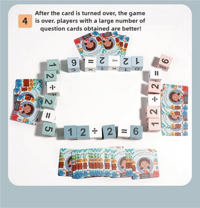 Montessori Wooden Double Player Multiplication and Division Game Kids 24 Point Game Teaching Aids Educational Toys For Children