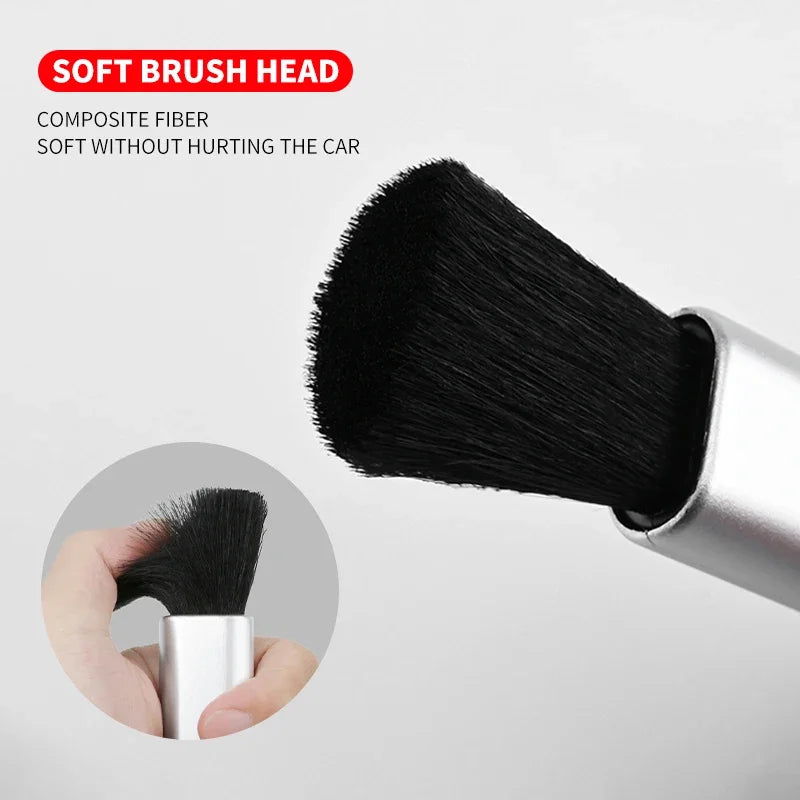 Car Telescopic Plastic Handle Wool Small Brush For Ford Focus mk2 mk3 Fiesta mk7 Ranger Mondeo mk4 S-MAX Kuga Mustang Auto Goods
