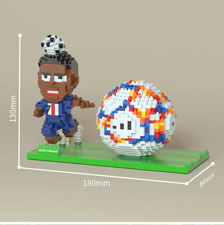 2022 Football Player Model Mini Size Building Blocks Creative DIY Pen Holder Mobile Phone Holder Bricks Toys For Children Gifts