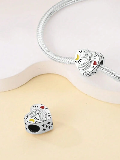 Cute little bear mouse  snowman Beads Charm Silver Plated Fit Charms Silver 925 Original Bracelet for Jewelry Making DIY Charm