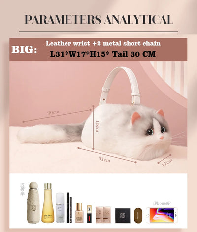 Handmade Cat Doll Bag Girl To Girl Birthday Gift Go Heart Niche Senior Practical Cat Bag A Variety of Ways To Use Cute Cat Bag