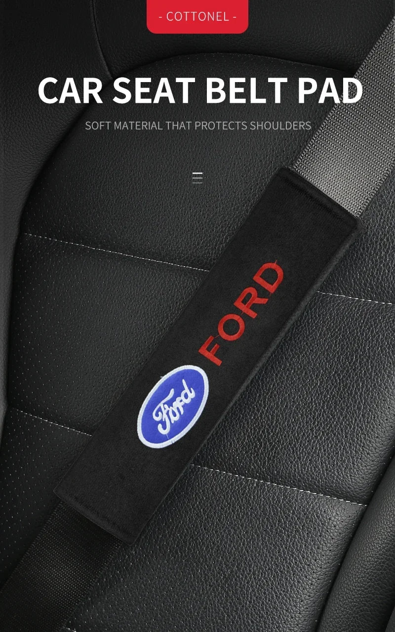 2PCS Car Interior Kit Seat Belt Shoulder Protection For Ford Focus 2 3 1 Fiesta MK1 MK2 MK3 MK7 Fusion Ranger Escort Mondeo