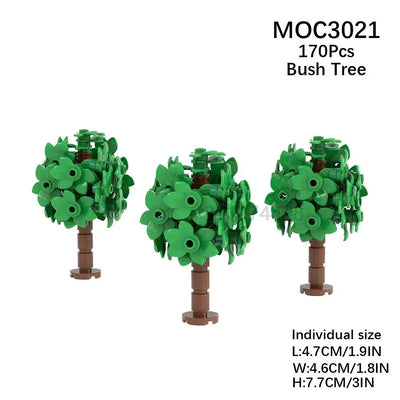 MOOXI City farm MOC Parts Figures Building Blocks Set Plant Tree Leaf Flower Grass Garden Model Friends Bricks Toys For Children