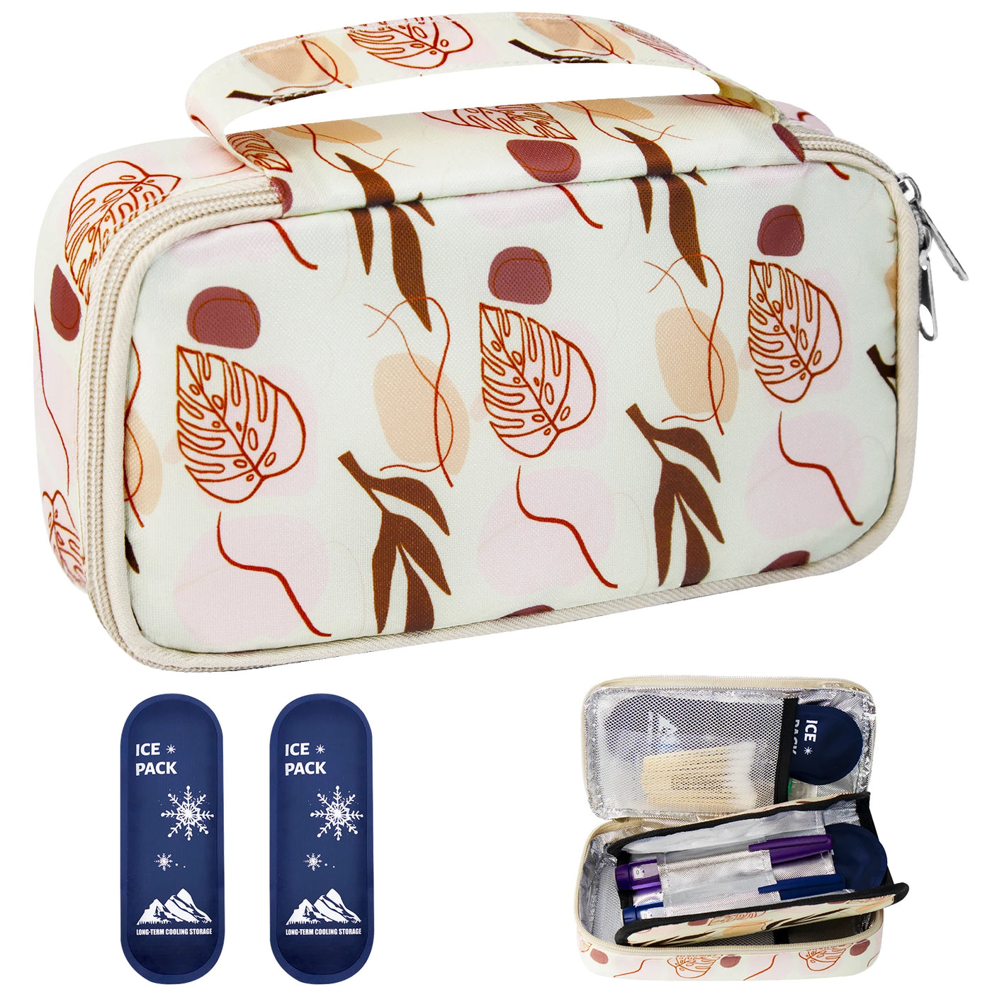 Large Portable Insulin Cooler Travel Bag - Lightweight, Durable Design for Outdoor Camping and Travel