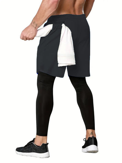 Men's Sport Pants 2 in1 Training Athletic Tracksuits Sportswear Workout Male Jogging Trousers Gym Fitness Running Pants Men - The world bestselling 