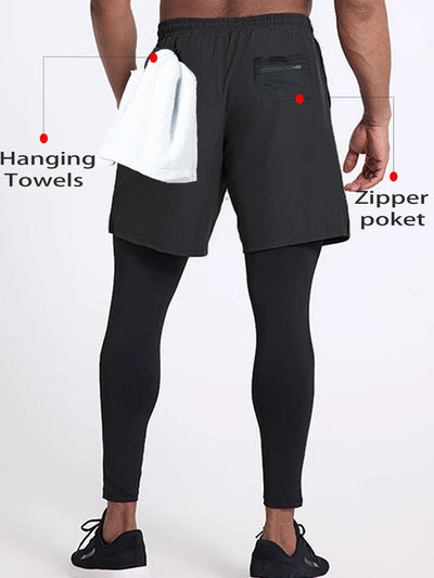 Men's Sport Pants 2 in1 Training Athletic Tracksuits Sportswear Workout Male Jogging Trousers Gym Fitness Running Pants Men - The world bestselling 