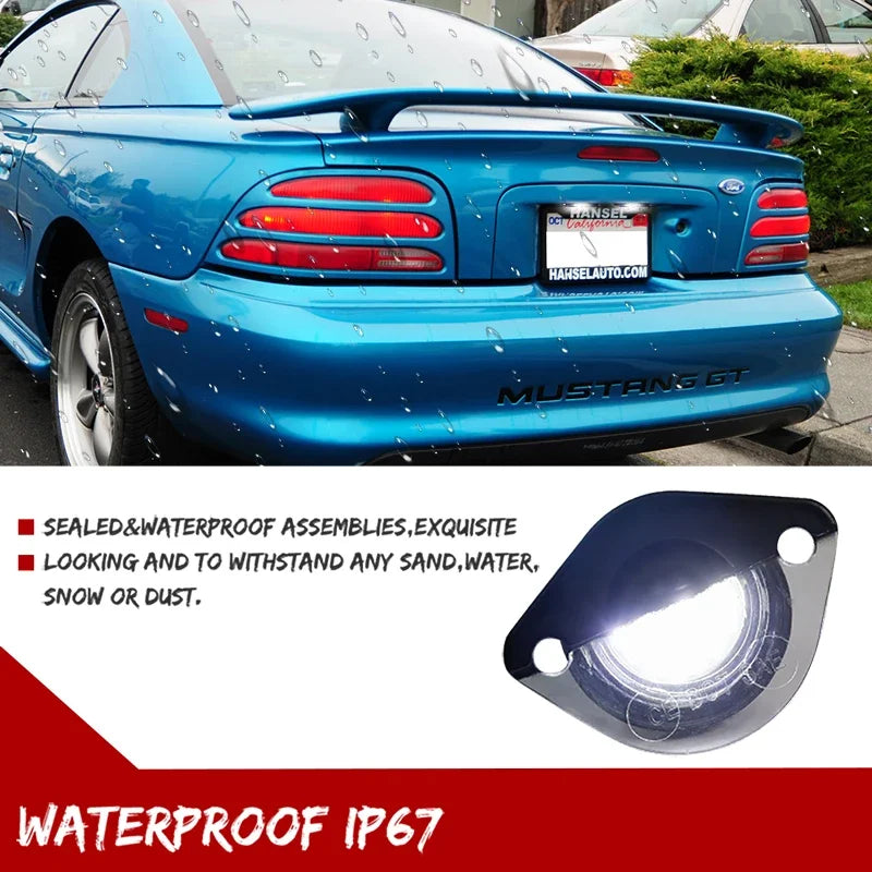 For Ford Mustang GT 1994 1995 1996 1997 1998 1999 2000 2001 2002 2003 2004 Xenon White LED Car License Plate Number Lights 12V
