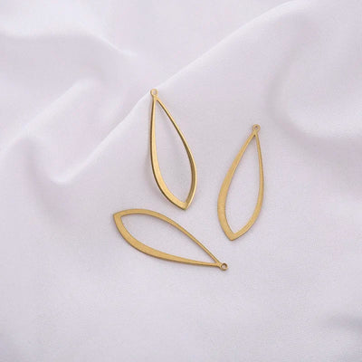 10pcs Brass Oval Hollow Charms Horse Eye Geometric Pendant Connectors For DIY Dangle Drop Earrings Handmade Jewelry Making Craft