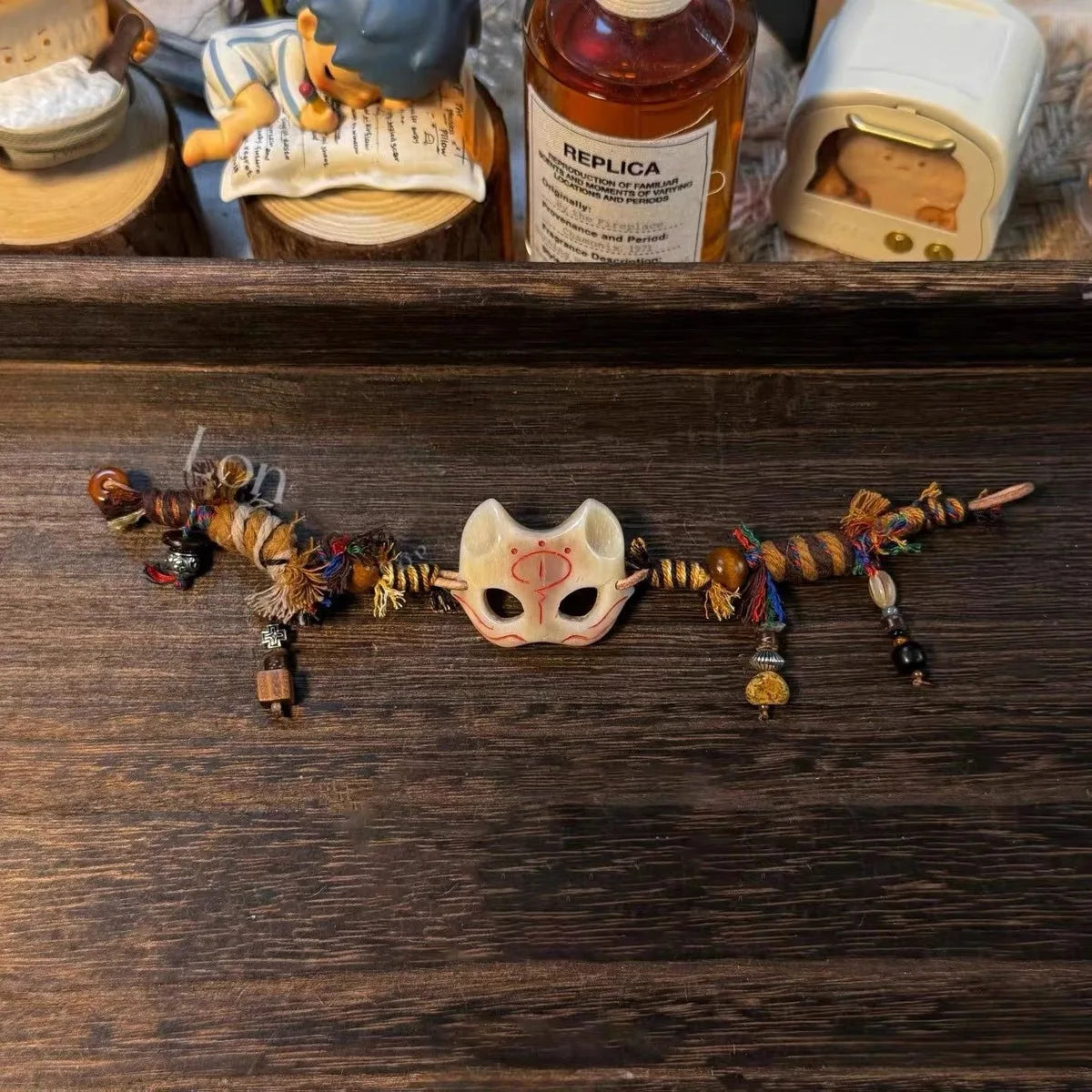 Exaggerated Bohemian Weave Rope Bracelet Mask Wax Rope Ethnic Style Bracelet Vintage Europe American Style Retro Hand Ring Women