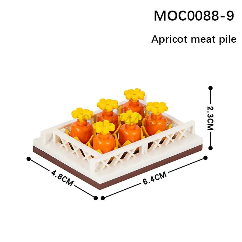 MOOXI City farm MOC Parts Figures Building Blocks Set Plant Tree Leaf Flower Grass Garden Model Friends Bricks Toys For Children