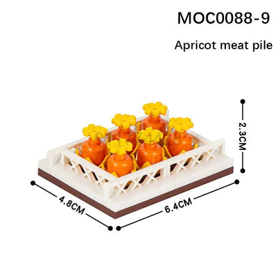 MOOXI City farm MOC Parts Figures Building Blocks Set Plant Tree Leaf Flower Grass Garden Model Friends Bricks Toys For Children