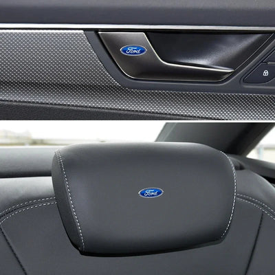 Car Logo Door Handle Sticker Auto One-click Start Button Decal For Ford Kuga Focus Fiesta Ecosport Mondeo Fusion Transit Pendant
